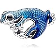 Annmors 925 Sterling Silver Charms fit Bracelets Necklaces Ocean Animal Beads with 5A Cubic Zirconia Christmas Mother's Day Gift Charms for Women
