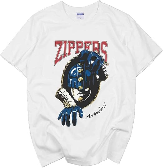 ジョジョの奇妙な冒険 コットン T シャツ メンズプリントラウンドネック半袖女性ファッション T シャツ ブローノ ブチャラティ アニメファン シャツ 通販 Amazon
