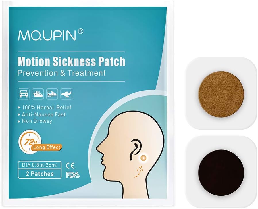 MQUPIN® Motion Sickness Patch Anti-Nausea Relief Vomiting Nausea Dizziness, Sea Sickness Patch 100% Natural Herb Treatment - Image 5