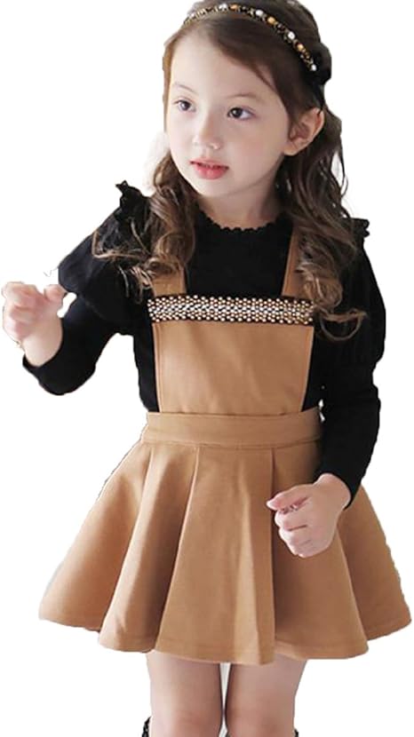 Amazon ジェイバロン J Baron キッズ ワンピース 胸元 ビジュー ワンピース チュールスカート 紺 ベージュ 卒園式 発表会 結婚式 ワンピース ジャンスカ ティアードリボン黒ジャンパースカート 韓国子供服 110 1 130 140 130 ベージュ ワンピース チュニック