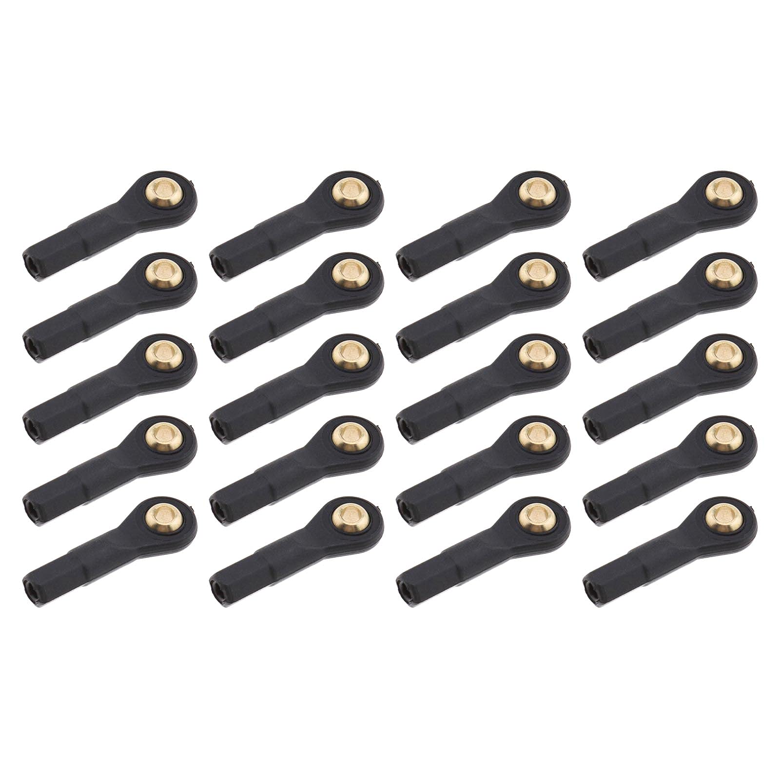 OTOTEC 20Pcs M2 Ball Head Holder Tie Rod End Joint Fit for RC Car Steering RC Plane/Glider Control Surfaces RC Boat Rudder/Throttle Control Servo Horns Car Accessory 2.0xL19mm