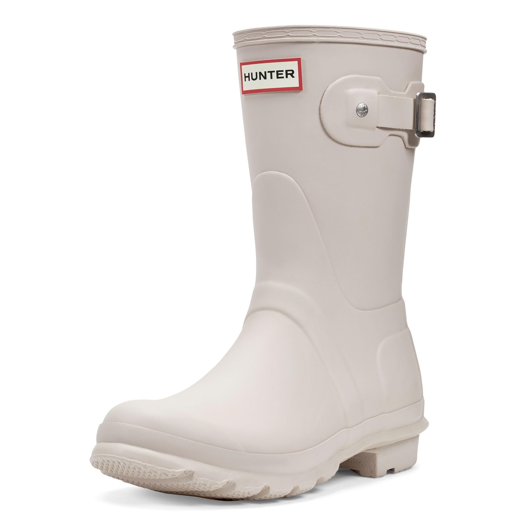 Hunter Women's Original Short Rain Boots, Light Grey, 9 Medium Image