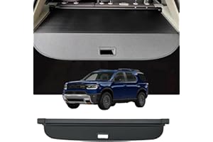 Okutech Black Retractable Cargo Cover Compatible with Honda Passport 2026, Rear Cargo Privacy Screen Luggage Security Shade Shield Car Trunk Cover for 2026 Passport Accessories (Carbon Fiber Style)