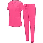 Natural Uniforms Womens 10 Pocket Cool Stretch Jogger Scrub Set