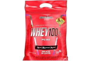 Integralmedica - Whey Protein Concentrado Gelato Di Latte 100% Pure Sabor de leite - 21g de Proteína por Scoop, Suplementação Alimentar Pós-Treino, Fórmula Enriquecida com BCAAs - Pouch 900g