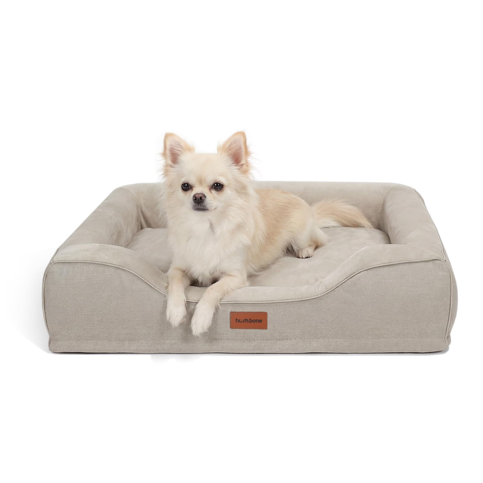 Photo 1 of *MINOR DAMAGE - USED*
hush bone Puppy Beds for Small Dogs Orthopedic with Cooling Gel Memory Foam Washable Small Size Dog Couch with Removable Cover Waterproof for Senior Pets or Cats,24"x18"x6"Beige