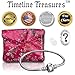 European Charm Bracelet for Women and Girls Bead Charms, Stainless Steel Snake Chain, Barrel Clasp 8 Inch