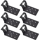 AQWSLG 6 Pcs Black T-Post Bracket 3" | Post Mount Bracket for Signs, Fences, Mailboxes &amp; Bird House Feeders