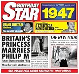 1947 BIRTHDAY GIFT - 1947 Chart Hits CD and 1947 Birthday Card