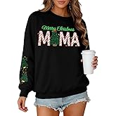 IsPICK Mama Claus Sweatshirt Women Merry Christmas Mom Gifts Tops Grandma Xmas Crewneck Long Sleeve Pullover
