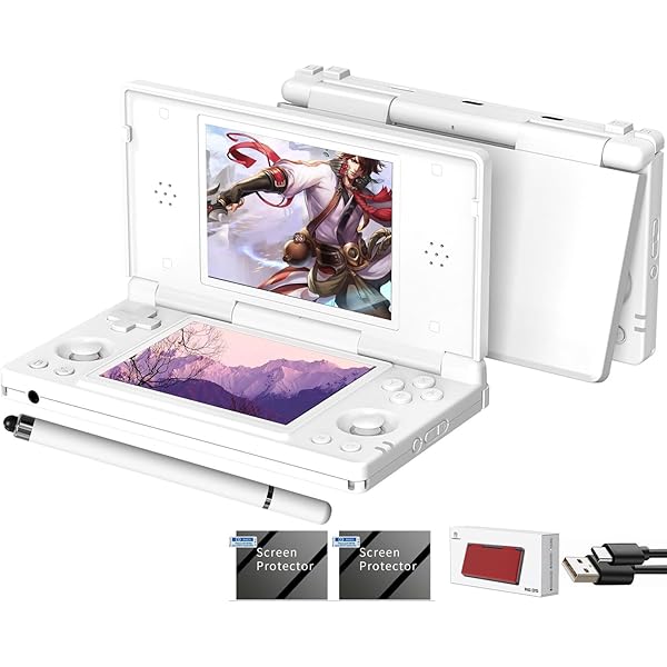 RG DS ホワイト デュアルスクリーン 箱付き Aivuidbs RG DS Foldable Handheld Game Console RK3568 Anbernic RG