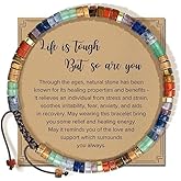 Todu Inspirational Bracelets for Women Natural Beaded Healing Bracelet Boho Jewelry Get Well Encouraging Gifts