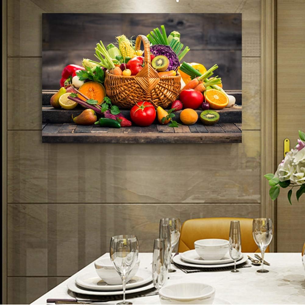 Canvas Printing Decorative Painting Modern Fruit Basket Wall Art Poster Wall Paintings Prints Kitchen Dining Room Decoration Canvas Wall Decoration Nordic Mural 24x32 Inch Artwork Paintings One Acleaning Com