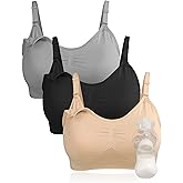 4HOW Pumping Bra Hands Free Pumping and Nursing Bra All in One