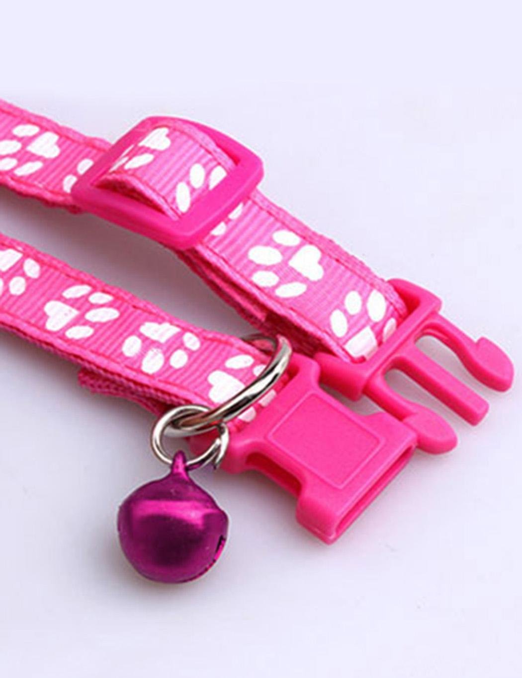 Zuionk Collar para gato con abrazadera, para mascotas y gatos, de piel suave, acolchado, resistente a la intemperie, resistente, impermeable, 6 colores