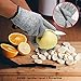 Cut Resistant Gloves,Balfer Level 5 Protection,EN388 Certified, Safty Oyster Dyneema Glove for Cooking Garden Electric Working Hands Protect (Black & Gray, Medium, 1 Pair)