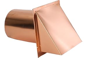 FAMCO Copper Hooded Wall Vent with Screen, Used for Air Intake, Air Supply or Exhaust Applications