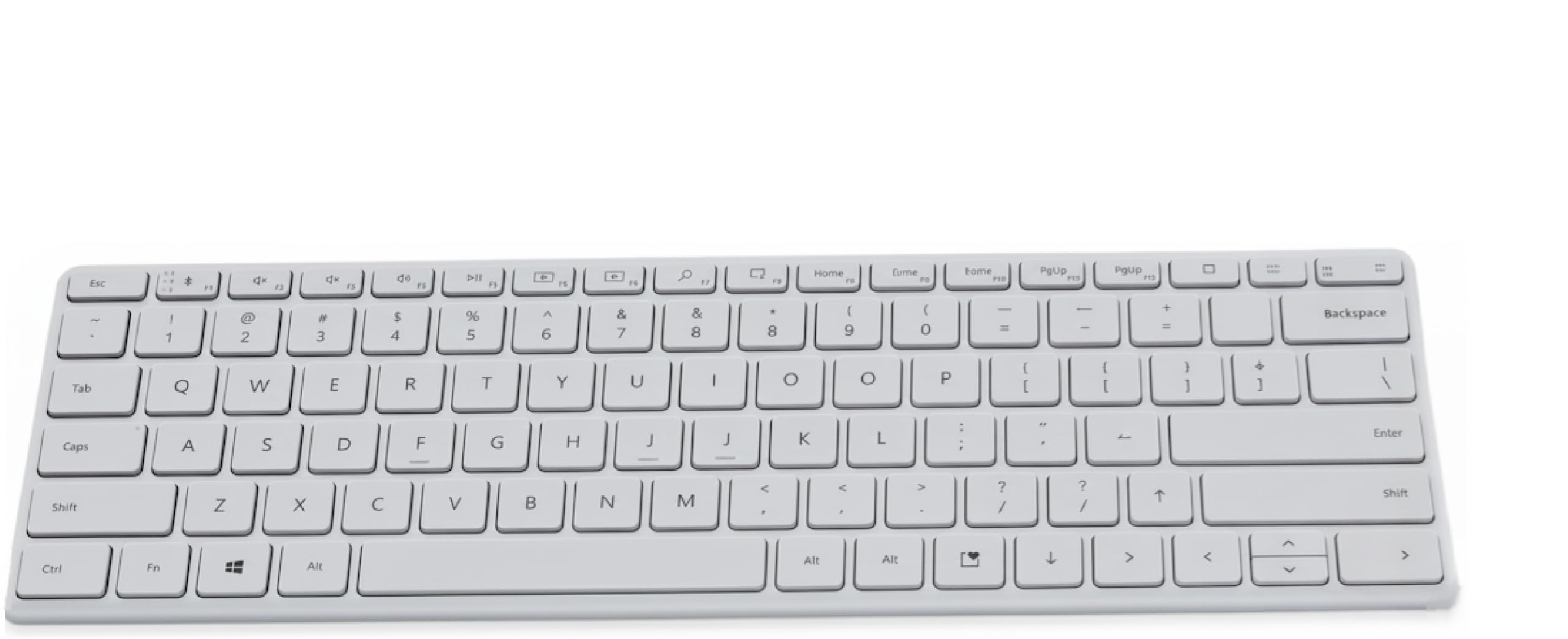 Microsoft Designer Compact Keyboard Ultra-Slim Portable Wireless Bluetooth Keyboard for PC, Mac, Laptop, Tablet and Mobile Devices, for Ergonomic Typing - White