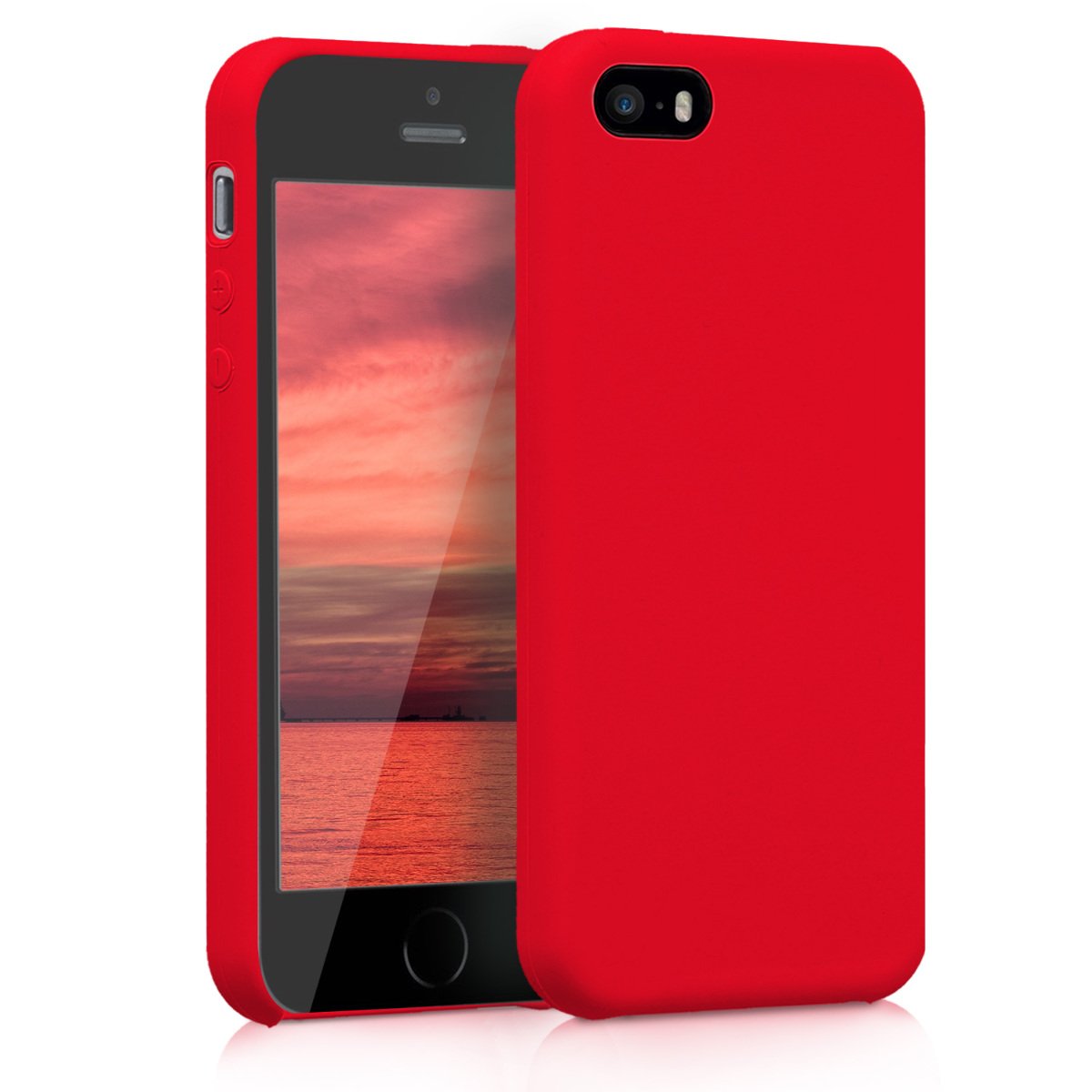 kwmobile Case Compatible with Apple iPhone SE (1.Gen 2016) / iPhone 5 / iPhone 5S Case - TPU Silicone Phone Cover with Soft Finish - Red Matte โ image 1