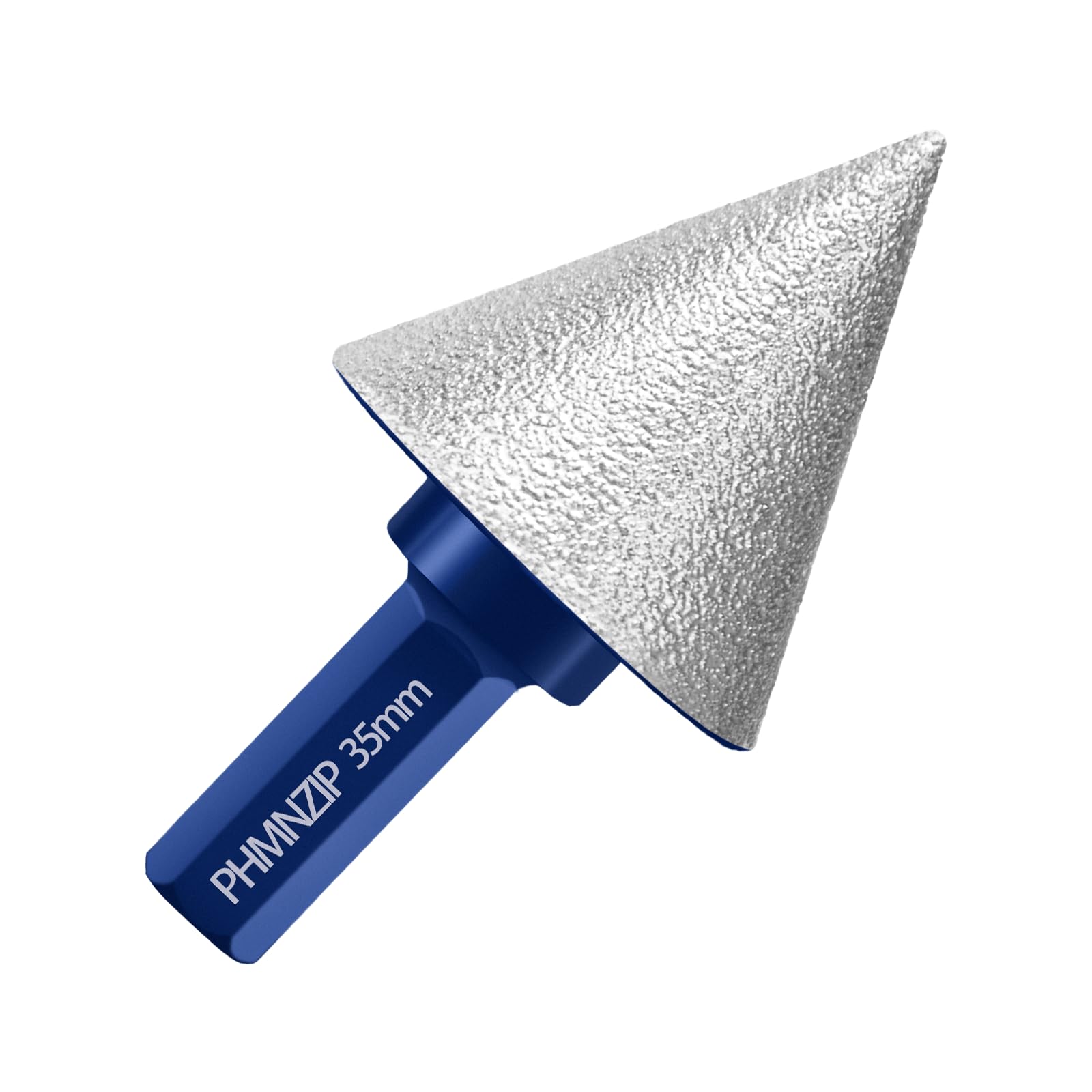 Diamond Beveling Chamfer Bits 35mm HEX Shank Countersink Drill Chamfer Bits for Tiles Marble Ceramic Granite Trimming Finishing Cleaning Enlargement of Existing Holes