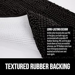 GORILLA GRIP Bathroom Rug Sets 3 Piece, Bath Mat