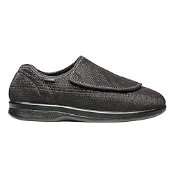 Propét Men's Cush N Foot Shoe, Black, 14 5E US