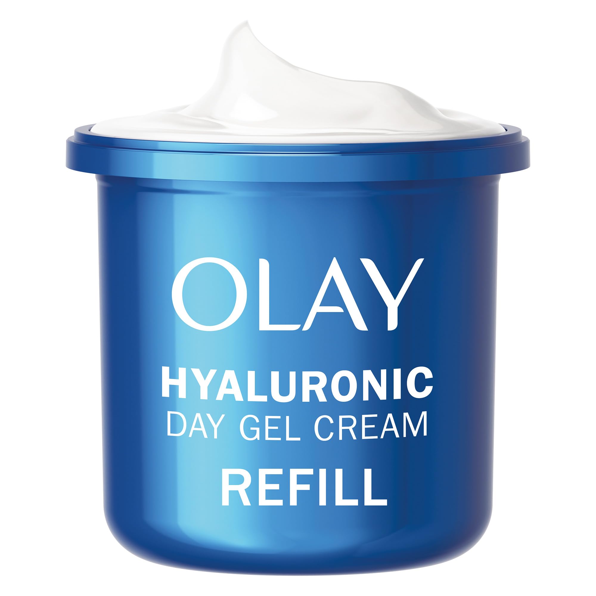 Olay Hyaluronic Acid Face Moisturiser Day Gel Cream REFILL, Skincare with Niacinamide 99% Purity and Vitamin B5. Hydrating Skin Care: Plumps, Smooths, Hydrates, 50ml