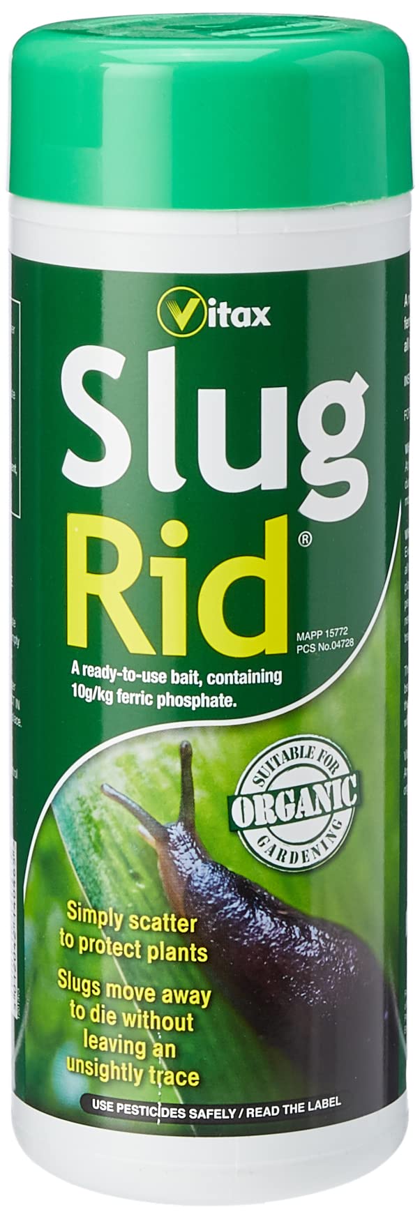 Vitax Slug Rid Slug and Snail Pellets, Suitable For Flowers and Edibles, Organic Gardening Compatible - 500g
