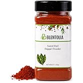 Blentolia Sweet Red Pepper Powder 6.7 oz (190g) &ndash; Premium Ground Sweet Red Pepper Spice, Non-GMO, No Additives, Mild Flavor Seasoning for Cooking, BBQ &amp; Mediterranean Recipes