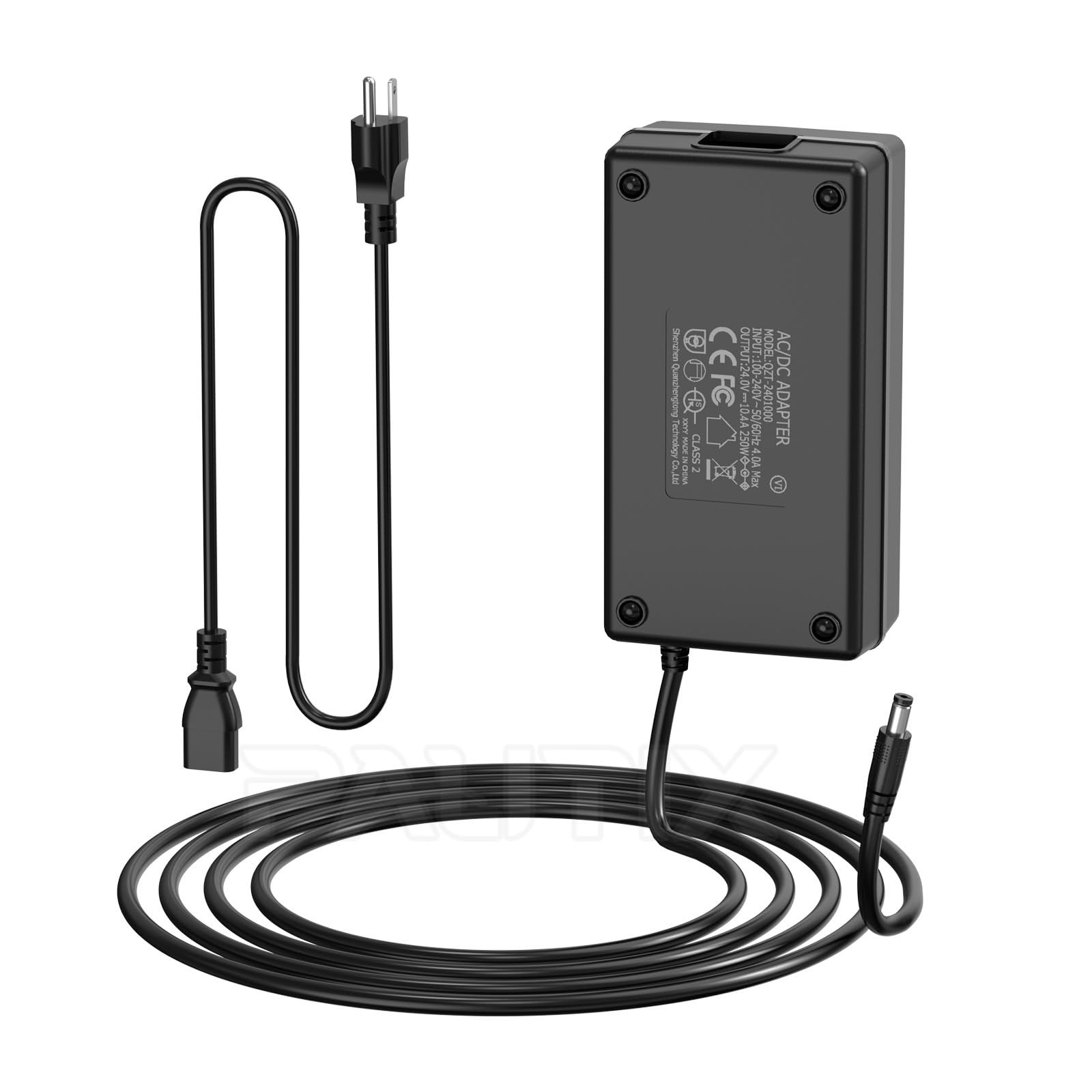 Photo 1 of PAUTIX 24V DC Power Supply Adapter 24Volt 10.4A 250W Output,AC to DC Converter Transformer 100-240V AC Input with 5.5 x 2.1mm US Plug for LED Strip, CCTV Camera(Black)