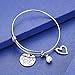 CJ&M Graduation Gift，Personalized Teacher Bangle Bracelet for Teacher, Gift from Student, Teacher Gift, Personalized Teacher Jewelry，Thank You Gifts for Teachers