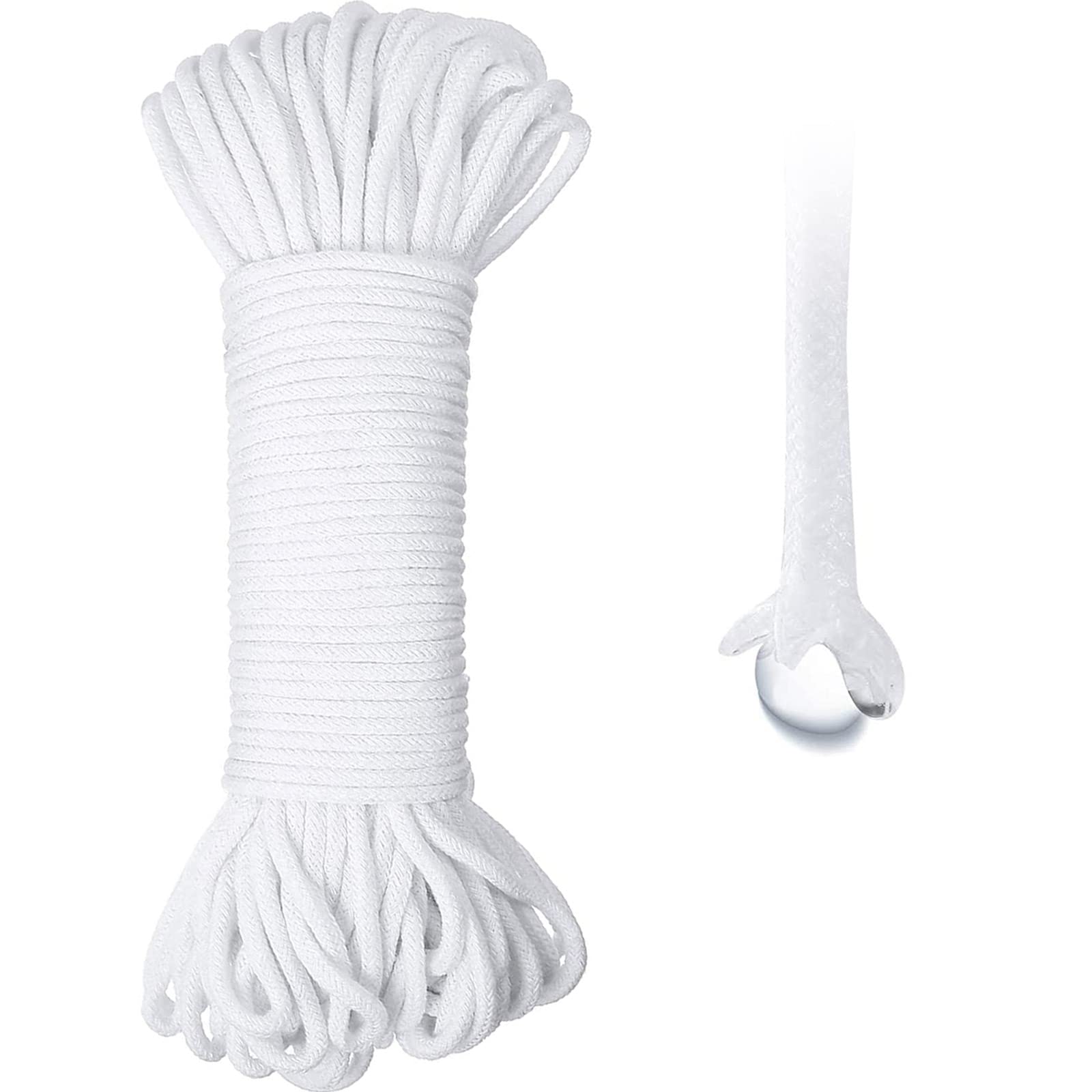 130 Feet Self Watering Wick Cord Cotton Watering Rope for Indoor Outdoor Potted Plant Self-watering Planter Pots DIY Automatic Watering Device System Potted Plant Sitter Auto Drip Irrigation Waterer