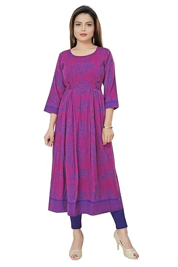 DUMMY SHAPE Womens Rayon A-Line Maternity Kurti