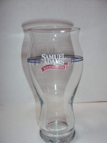 Amazon Com Samuel Adams Boston Lager Beer Glass Take Pride In Your Beer 16 Ounce Tall Glass Beer Glasses