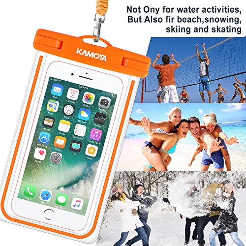 image for KAMOTA Waterproof Case, 3 PACK Glow In The Dark IPX8 Universal Waterpr
