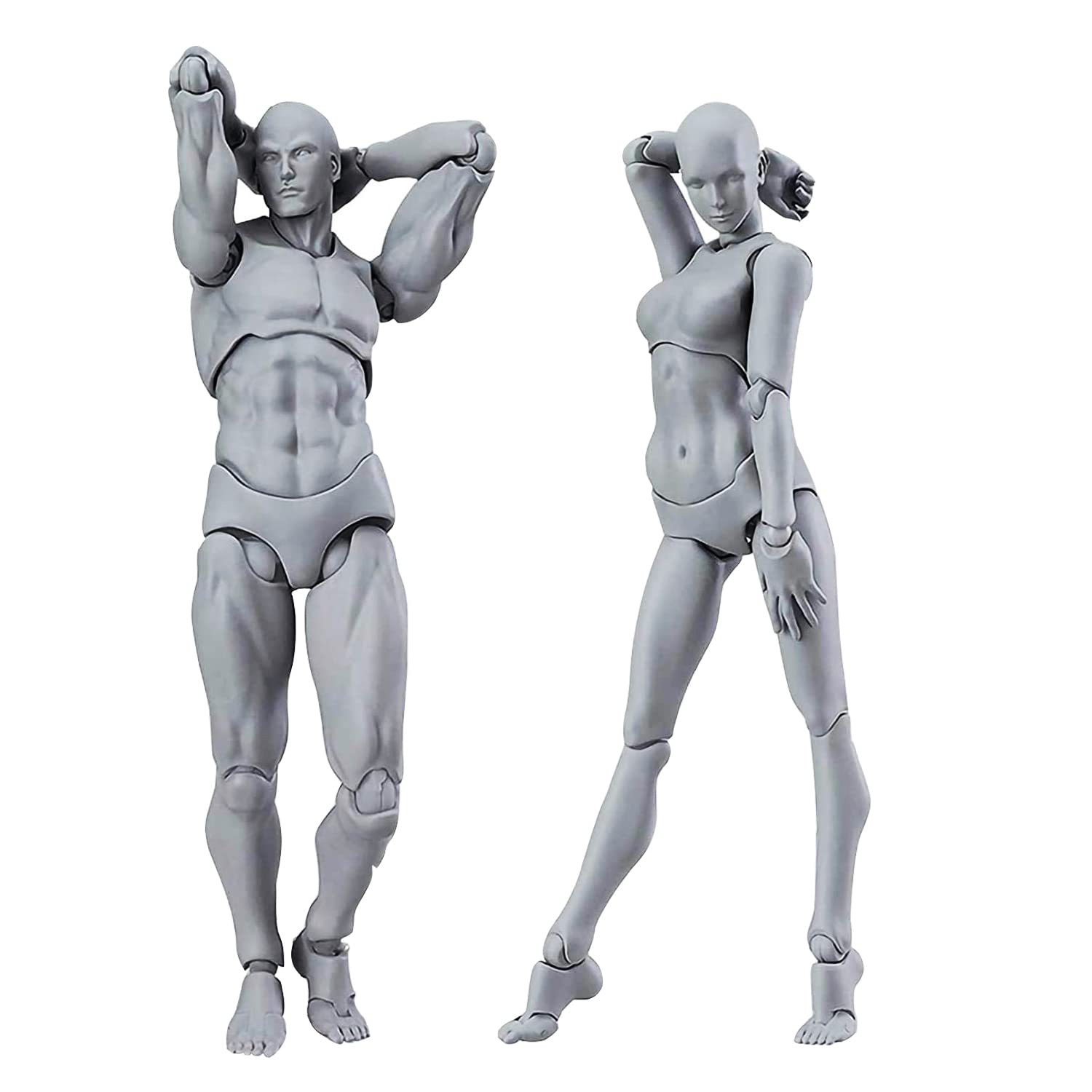 Photo 1 of Artists Manikin Art Mannequin Figures Supplies Drawing Tools,Small Drawing Figure Model for Sketching, Painting, Artists Male+Female Set