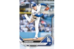 HOFSM.COM HALL OF FAME SPORTS MEMORABILIA 2025 Topps Now Shohei Ohtani #307 Two-Way Phenom Makes Dodgers Pitching Debut Los Angeles Dodgers Baseball Card