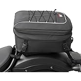 KEMIMOTO Motorcycle Tail Bag, 22L-30L Expandable Waterproof Rear Seat Bag Helmet Backpack with Rain Cover for Motorbike Accessories