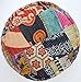 MARUDHARA Rangila Stuffed Indian Vintage Kantha Assorted Patch Floor Cushion; Pouf Ottoman; Round Pouf