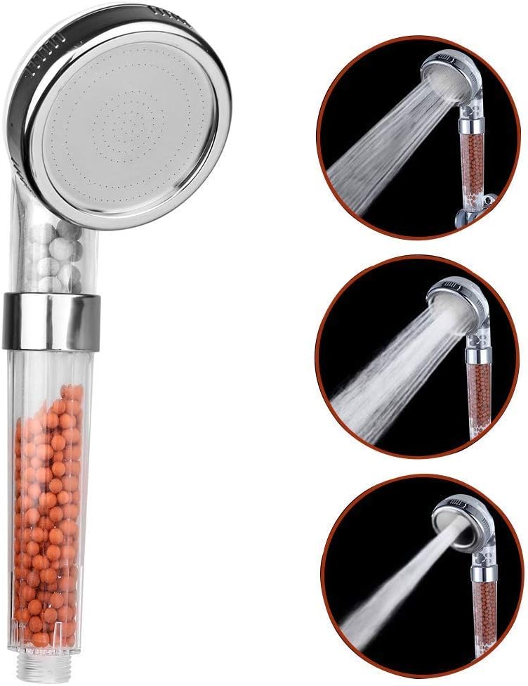 Zengest Ionic Handheld Shower, 200% High Pressure 3-Setting and 30% Water Saving, Ionic Shower Head Better for Dry Skin & Hair