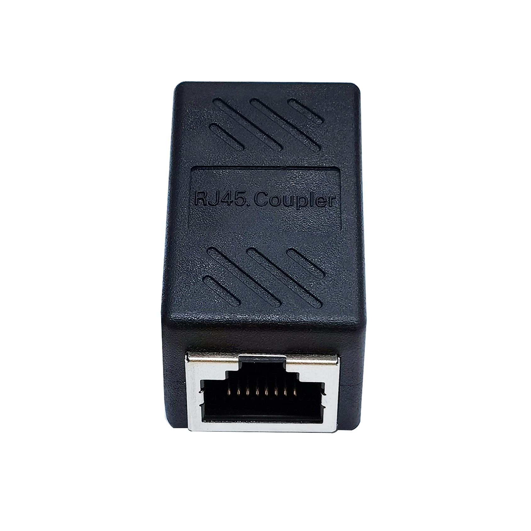 Ethernet Extender Splitter RJ45 Coupler Shielded Female to Female Adapter Joiner Connector For Cat6 Cat5e Cat5 8P8C Network Ethernet LAN Flat Round Cable Extension Connection End Plug