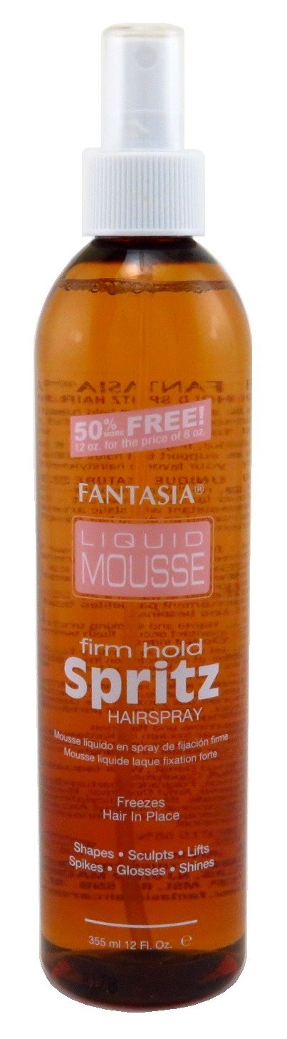 Fantasia Spritz Liquid Mousse 12 Ounce Bonus Pump (Firm) (354ml) (3 Pack)