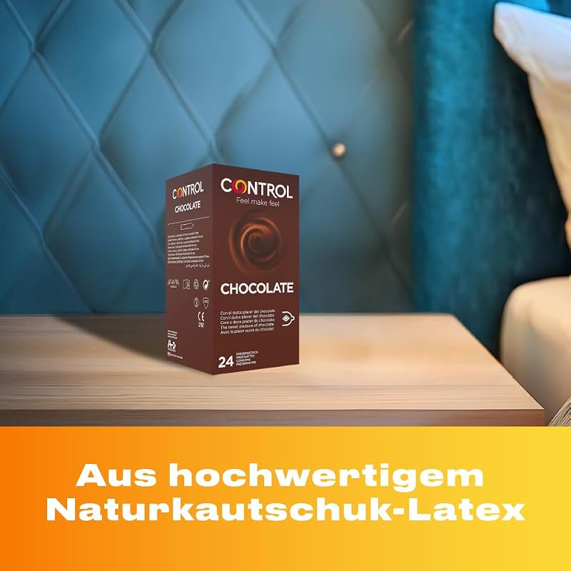 Chocolate Aromatisierte Kondome mit Schokoladengeschmack aus Naturlatex – 24 Stück