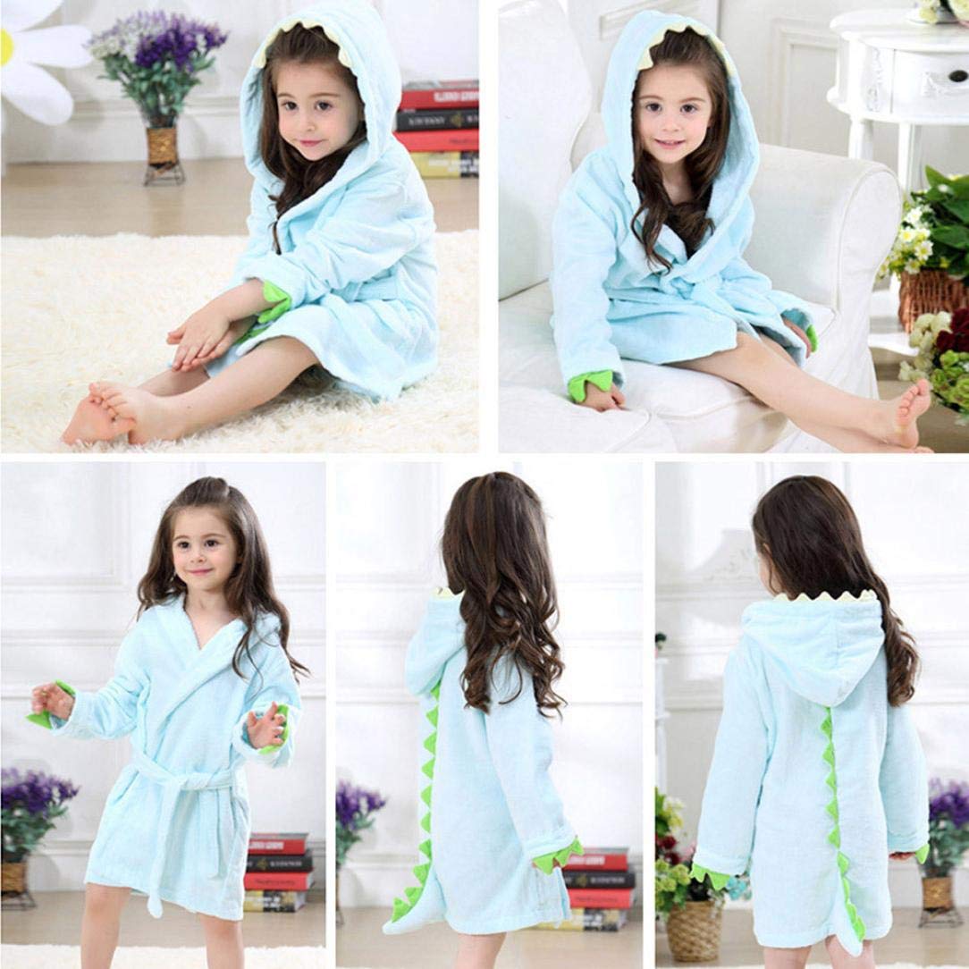 warmshop kids plush soft fleece shawl bathrobe girls boys