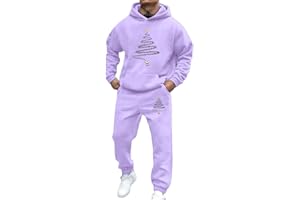 Christmas Suit for Men Funny Xmas Tree Print Hoodies Joggers Sweatpants Mens Track Suits 2 Piece Set Track Suit Sets