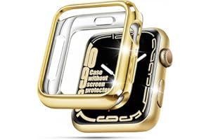 top4cus 40mm Case Soft Flexible Lightweight Anti-Scratch Overall Protective 40mm Iwatch Cover Case Shiny Shockproof Bumper Compatible with Apple Watch Series 6/SE/5/4 - Gold