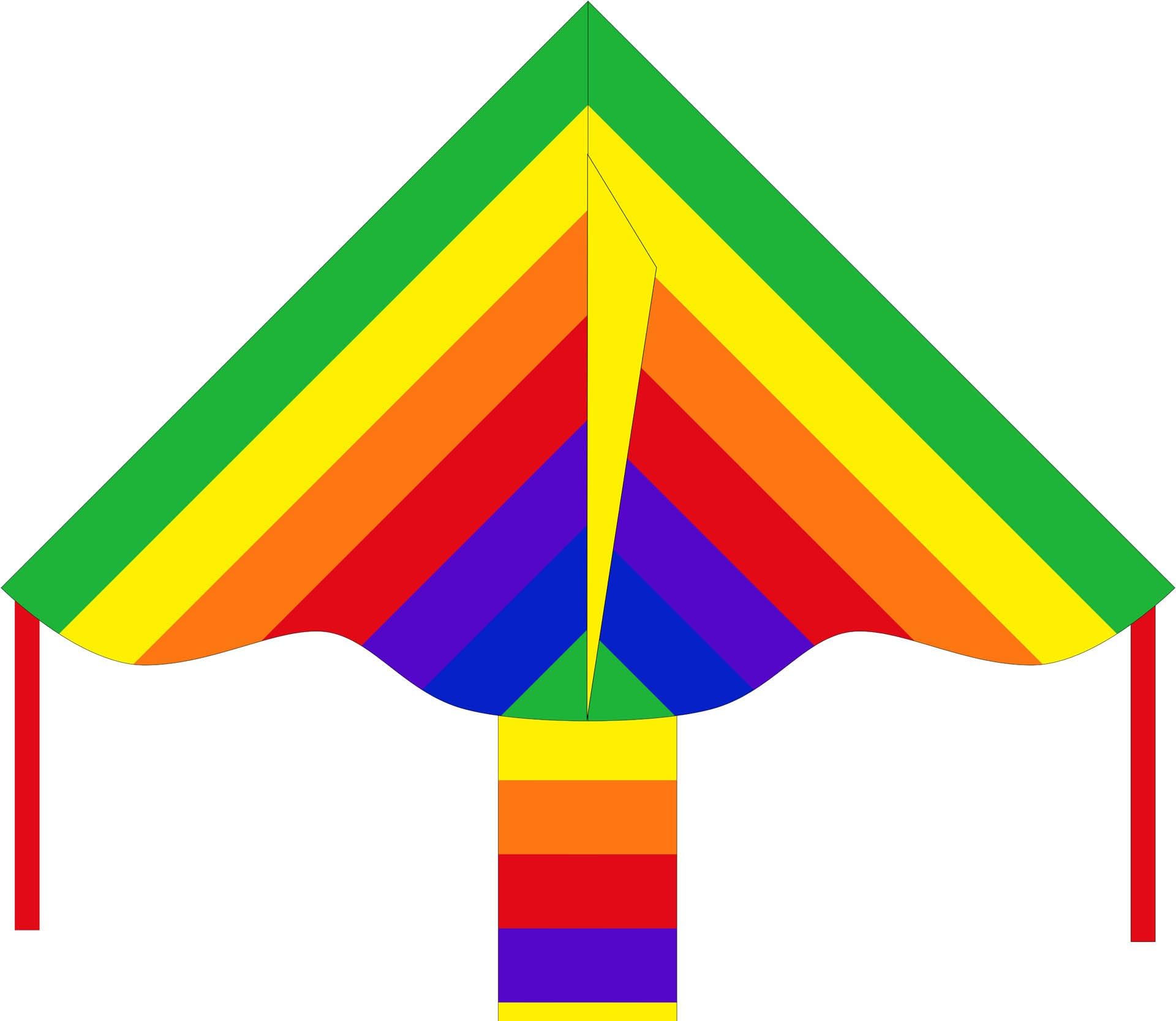 HQ Kites 102130 85 cm Simple Flyer Rainbow Children's Kite