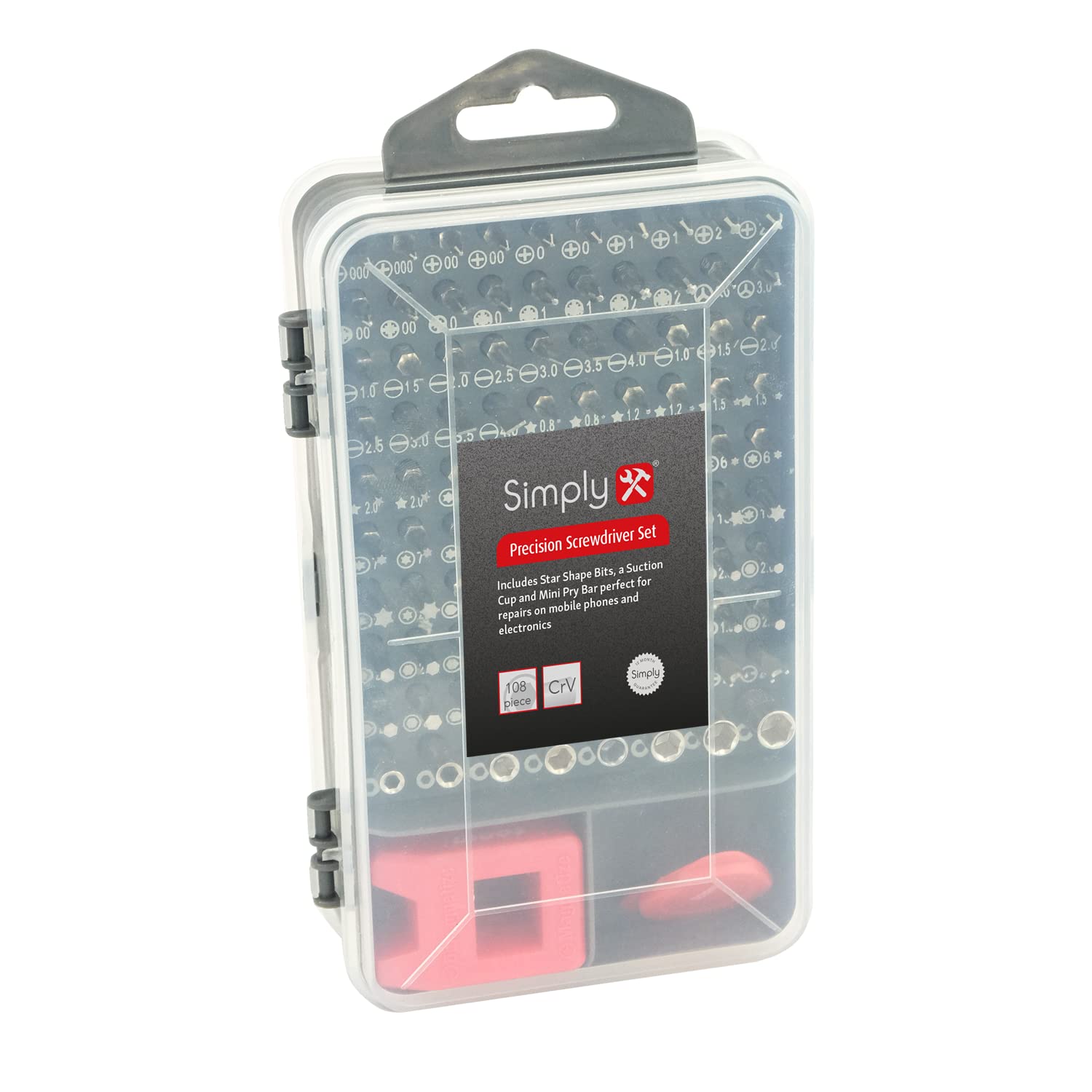 Simply TSET26 108 Piece Precision Tool Set - Perfect for Electronic Devices, DIY & Home Improvement Projects