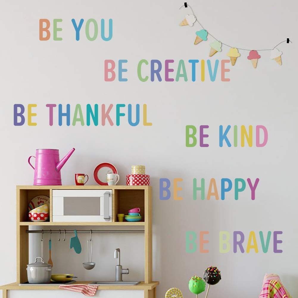 Colorful Inspirational Lettering Quote Wall Decal,Motivational Phrases Wall Stickers-Be Kind - Image 5