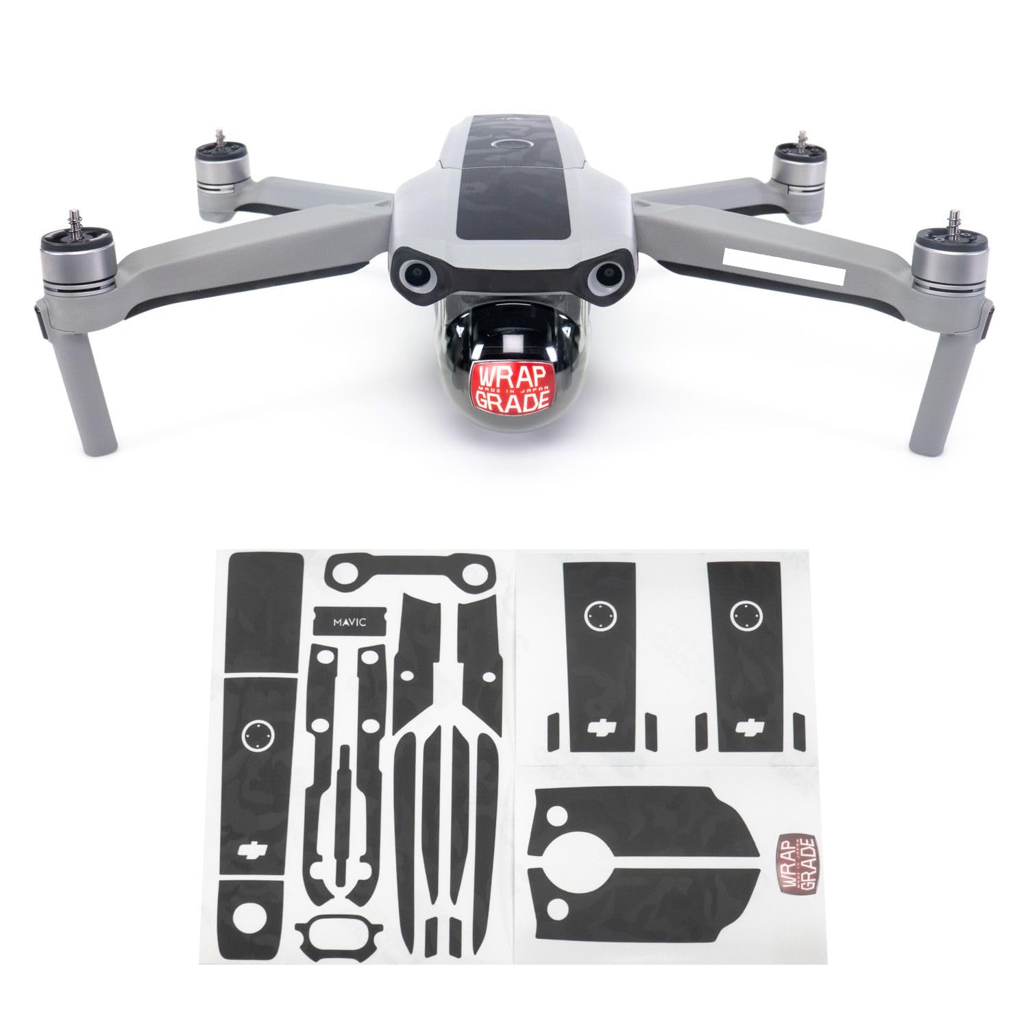 Wrapgrade Skin Compatible with DJI Mavic Air 2 | Accent Color B (Black Bumpy CAMO)